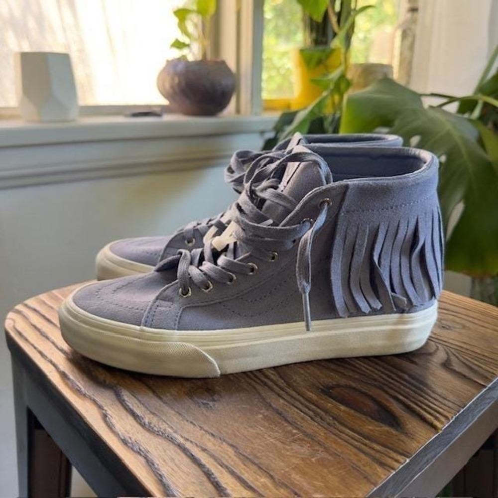 Vans Sk8-Hi Fringe‎ Suede High Top Sneakers Women's Shoes 6